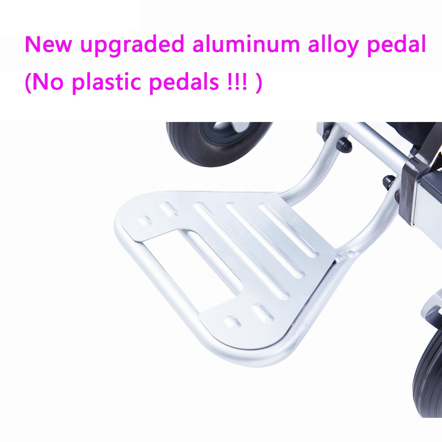 Aluminum Alloy Frame Large Extra Wide Wheelchair Elderly Foldable Electric Wheelchair