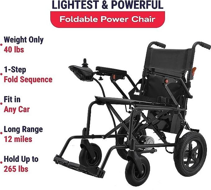 2024 Electric Mobility Wheelchair Hot Selling Electric Wheelchair Heavt Duty Power Wheelchair Second Hand