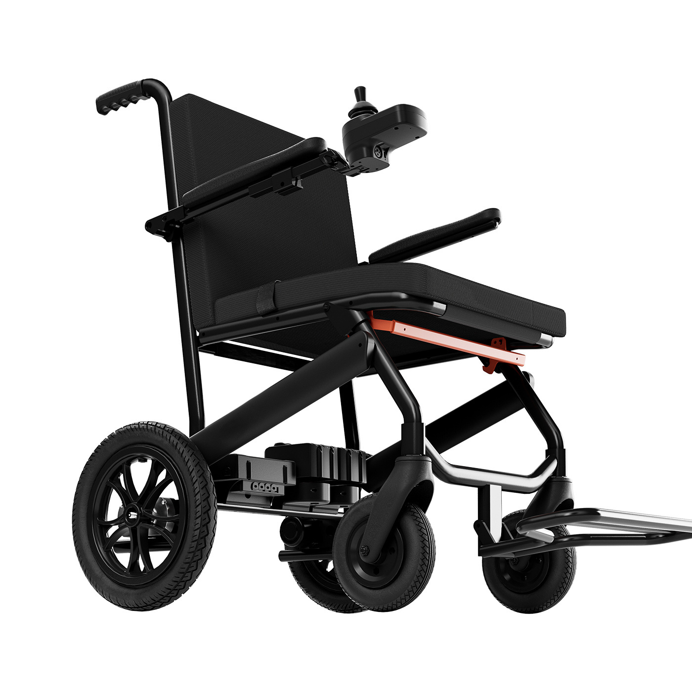 2024 Hot Sales Ultra Light Foldable Lightweight Lithium Battery Fully Auto Folding Luxury Carbon Fiber Electric Wheelchair