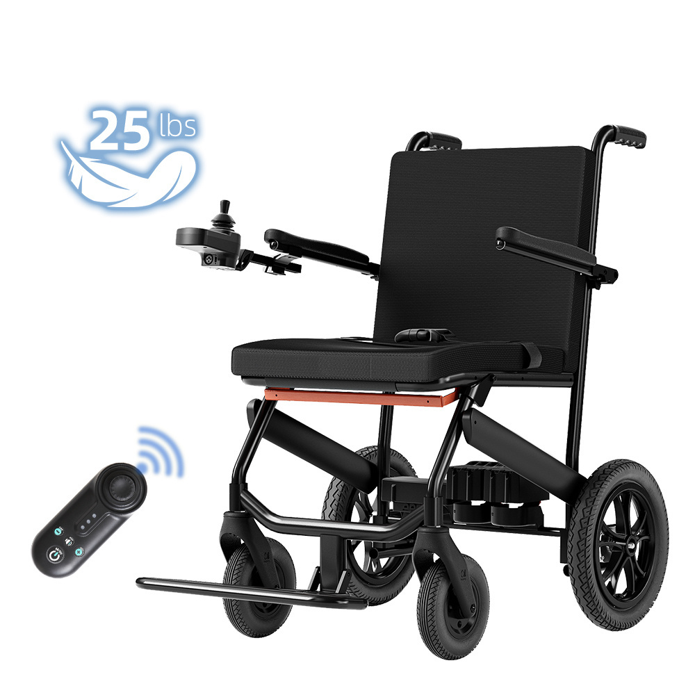 2024 Hot Sales Ultra Light Foldable Lightweight Lithium Battery Fully Auto Folding Luxury Carbon Fiber Electric Wheelchair