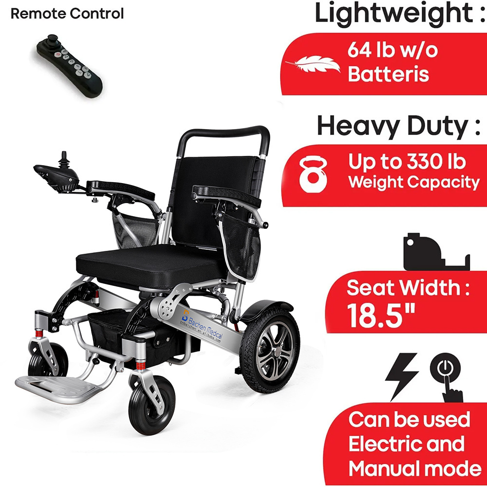 2024 Foldable  Electric Wheelchair Airline Approved Portable  Motorized Wheel Chair 600W Powerful Motors Lightweight Wheelchair