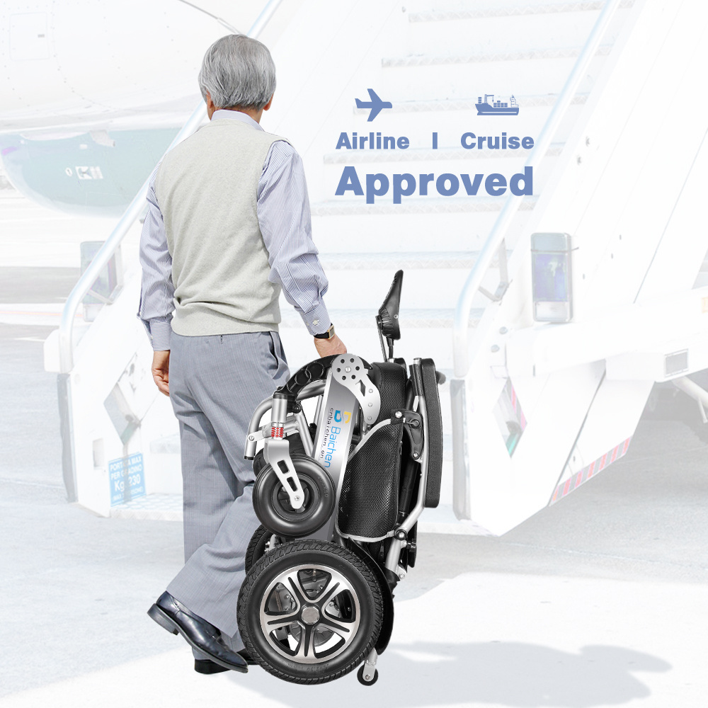 2024 Foldable  Electric Wheelchair Airline Approved Portable  Motorized Wheel Chair 600W Powerful Motors Lightweight Wheelchair