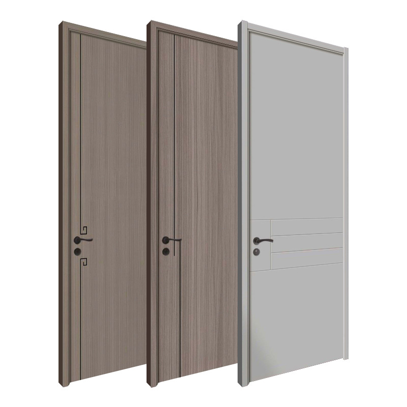 Cheap Wooden Internal Door Design PVC Wooden Door Soundproofing Bedroom Interior Wooden Door