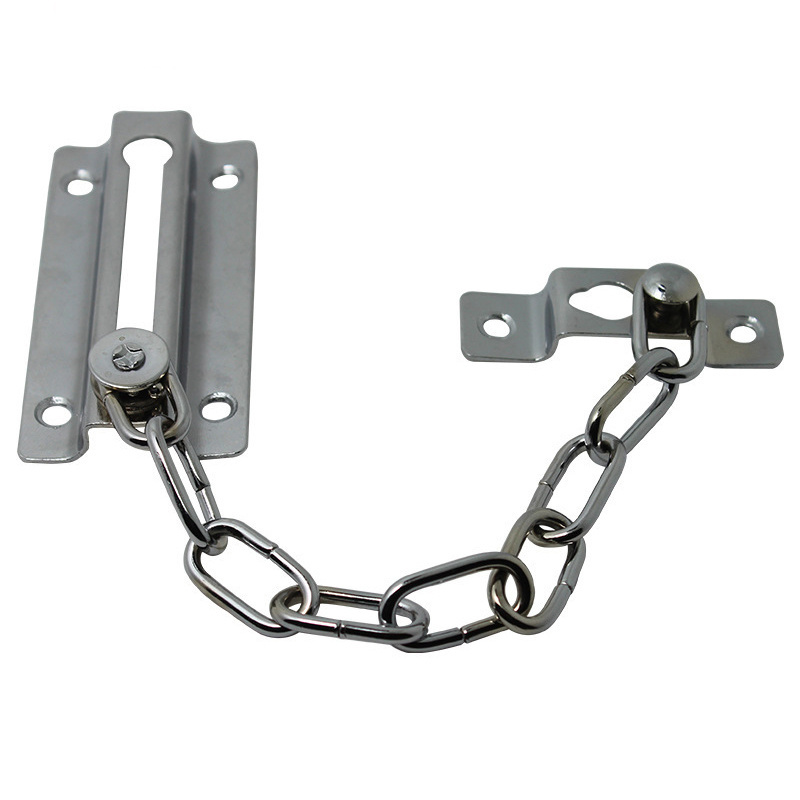 Factory Hardware Security Door Guard Silver Anti-Theft Chain Stainless Steel Door Chain