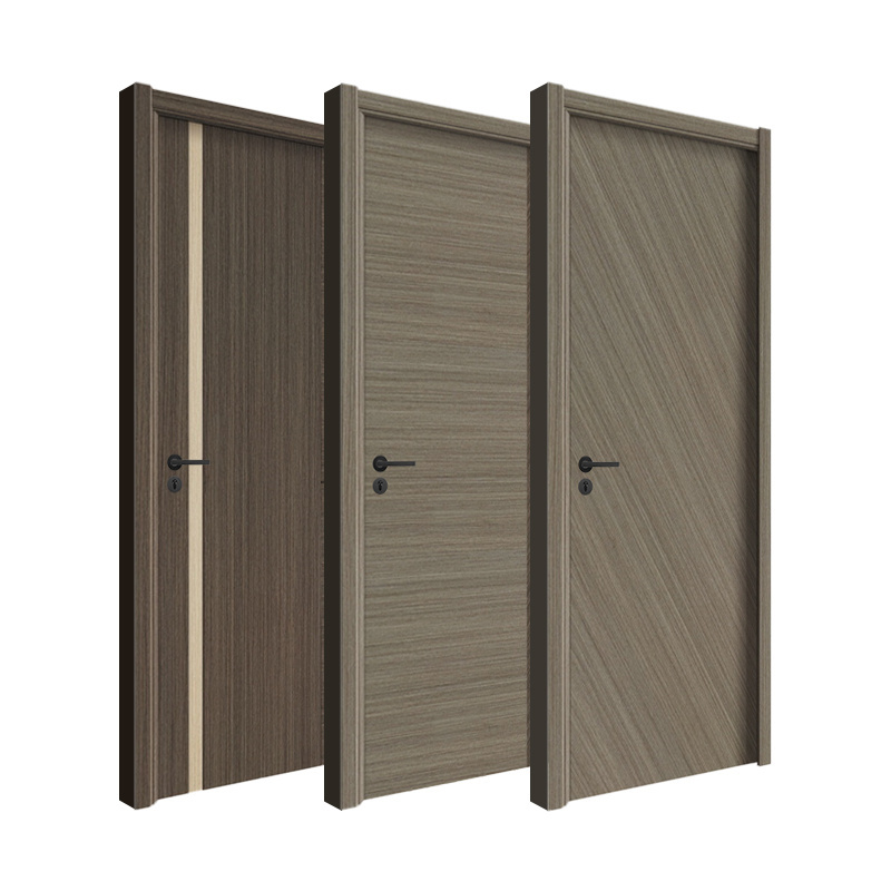 Wholesale Hotel Interior Wood Waterproof Wooden Room Door Melamine Prehung Interior Door Frame for Waterproof Wood Door