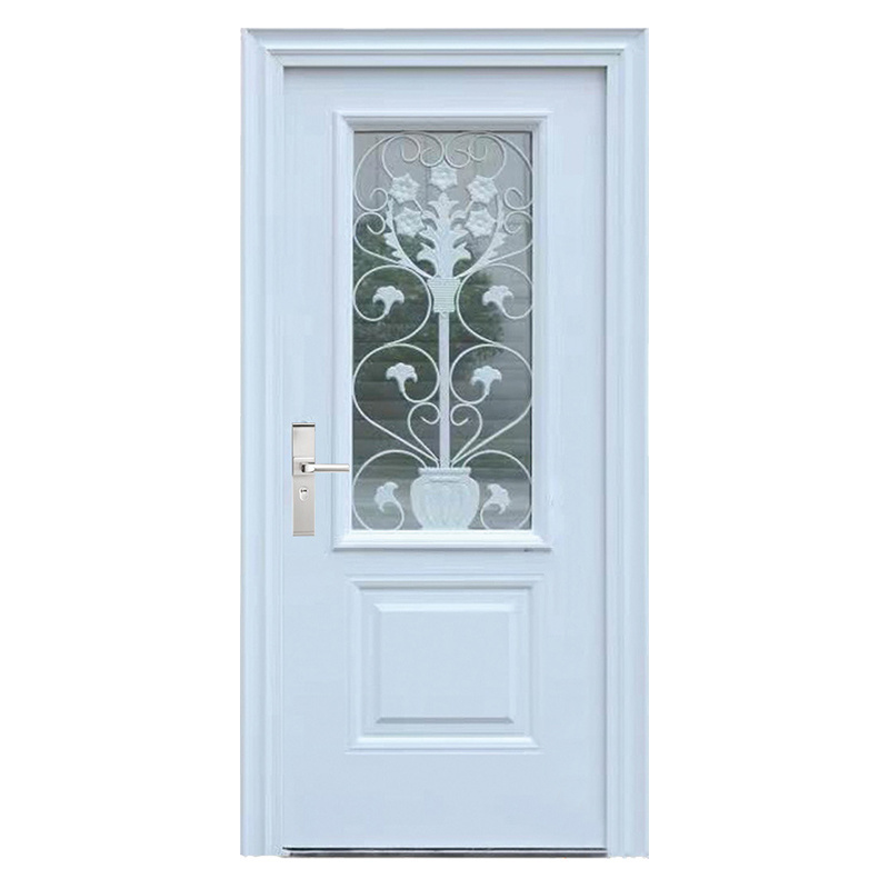 Entrance Glass Iron Gate Front Main External Security Wrought Iron Door for French apartment