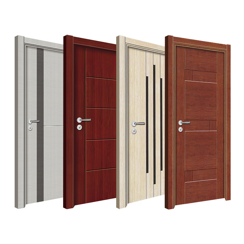 Customization Interior Wooden Door Melamine Solid Latest Teak Wood Door Design Interior MDF Doors For House Design