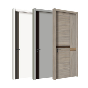 Wholesale Room Door Cheap MDF Solid Wooden Slab Bedroom Door for Hotel Apartment doors for houses interior