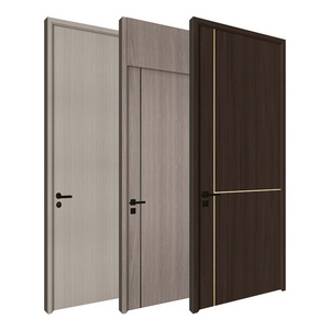 Cheap Wooden Internal Door Design PVC Wooden Door Soundproofing Bedroom Interior Wooden Door