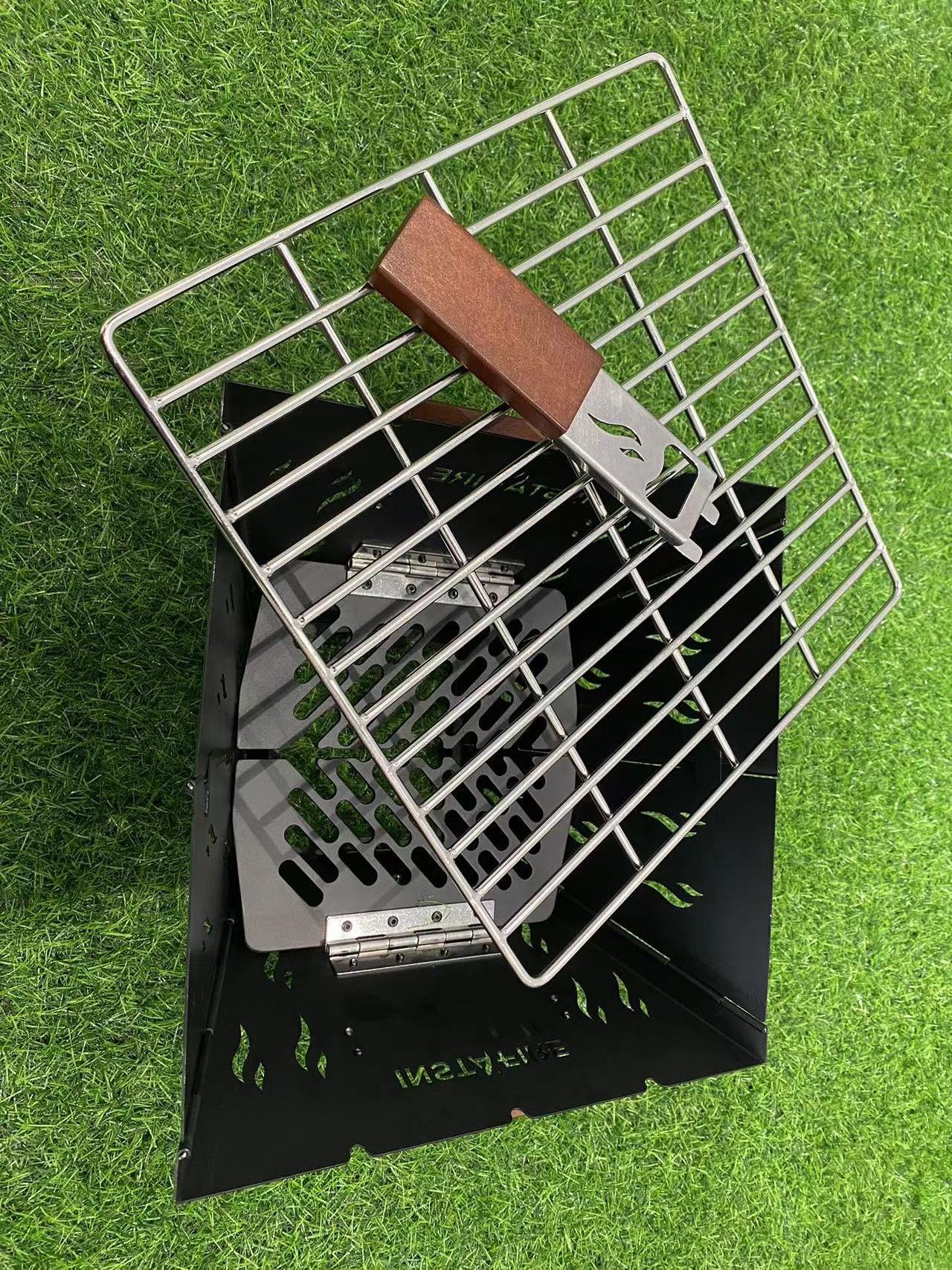 Charcoal Starter and BBQ Grill Charcoal Starter External baking grill, a multi-purpose furnace The stove can be folded for easy