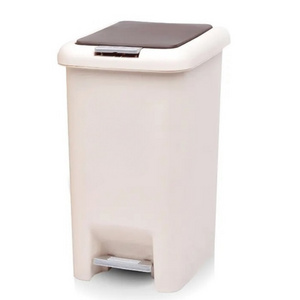 45L (12 Gallon) Household Press Type And Foot Pedal Plastic Trash Can Waste Bin Dustbin With Locking Lid