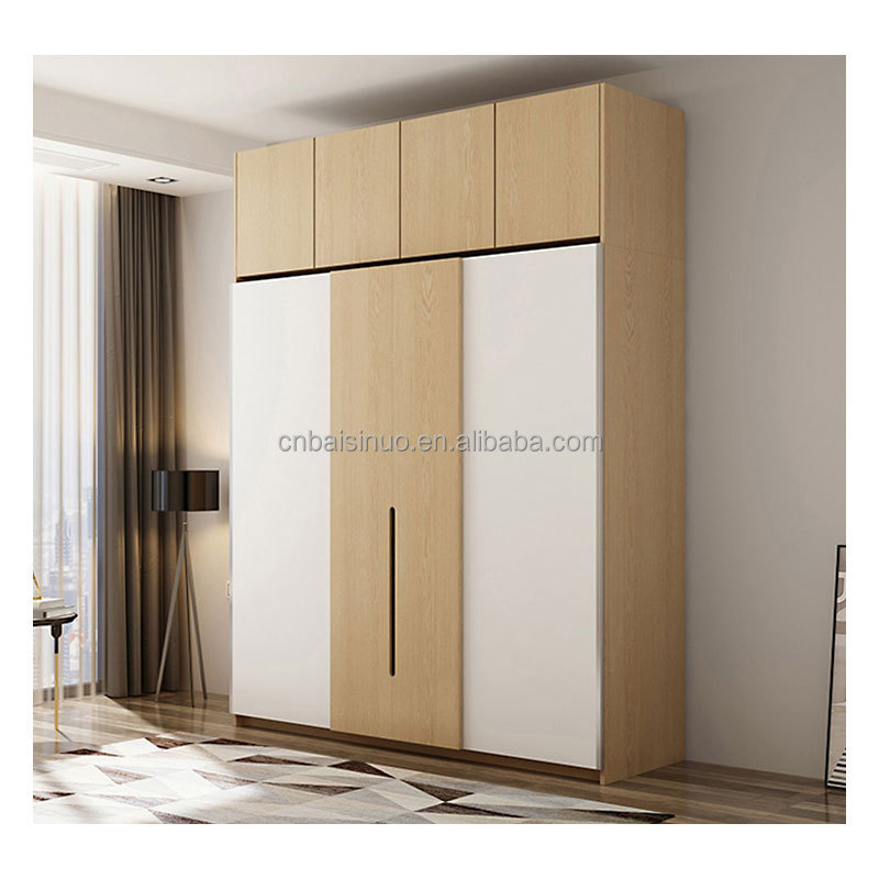 Wardrobe, household bedroom, sliding door, solid wood, economical rental housing, wardrobe, dormitory, simple cabinet