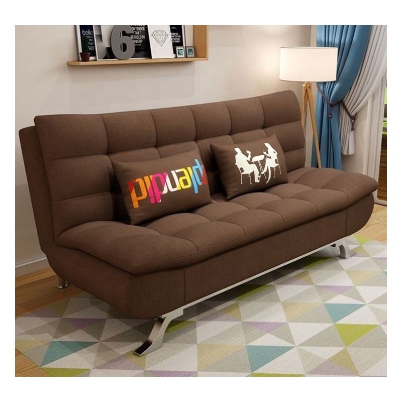 European Style Livingroom Relaxing Sofa Bed Futon Foldable Fabric Sofabed with S/S Legs Simple Design Sofa Cama