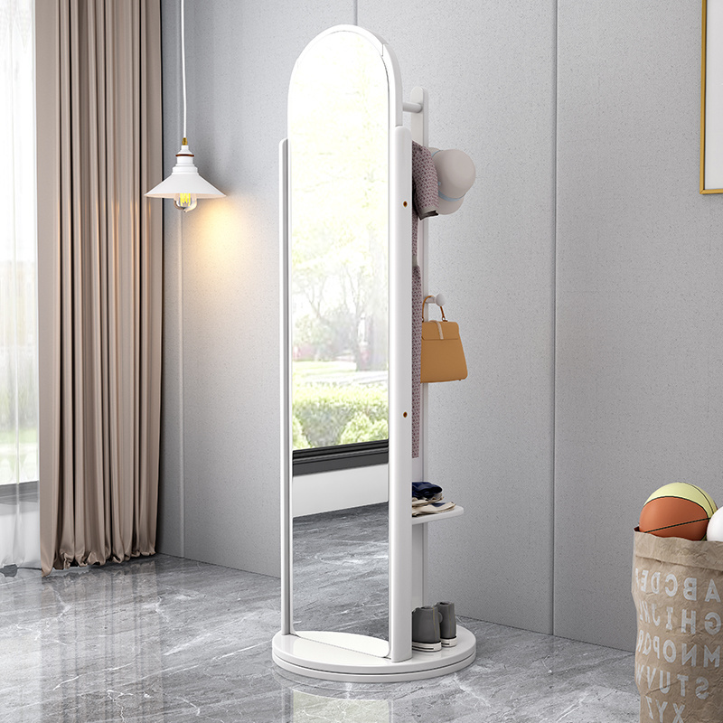 New arrival villa apartment bedroom home wearing mirror wooden floor standing dress up hanging clothes bag hat rack stand