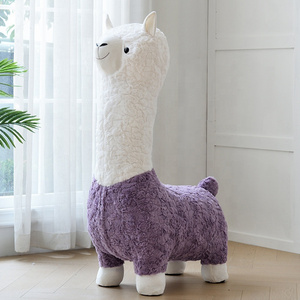 Cheap Modern Home Livingroom Bedroom Leisure Children Creative design modern soft fluffy cute & funny alpaca chair