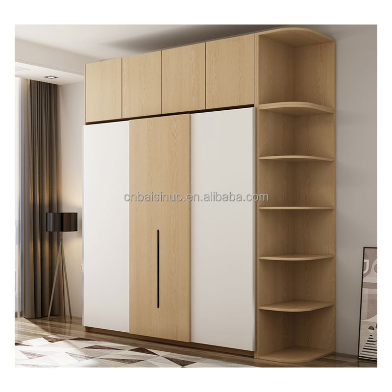 Wardrobe, household bedroom, sliding door, solid wood, economical rental housing, wardrobe, dormitory, simple cabinet