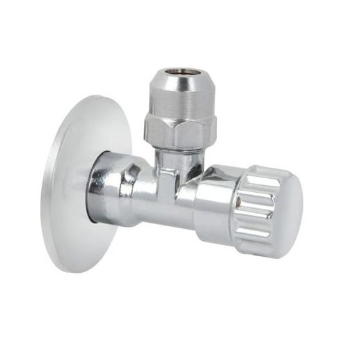 Chrome  Bathroom Kitchen Two way  Angle Stop Valve Brass