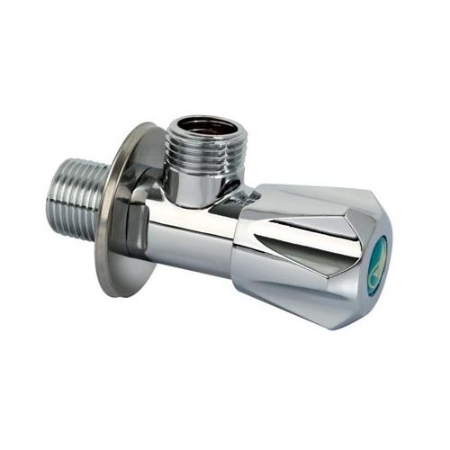 Chrome  Bathroom Kitchen Two way  Angle Stop Valve Brass