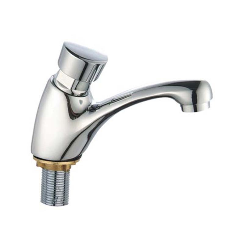 Idealflex push button basin self closing time delay faucet