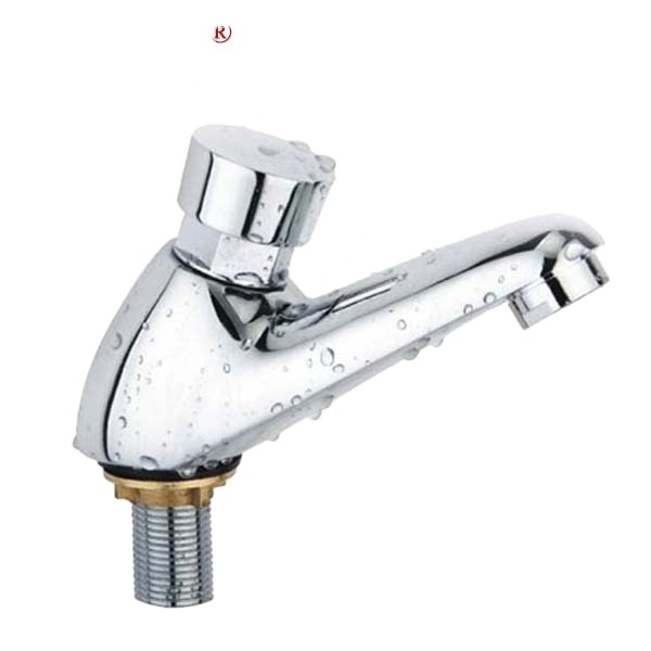 Idealflex push button basin self closing time delay faucet