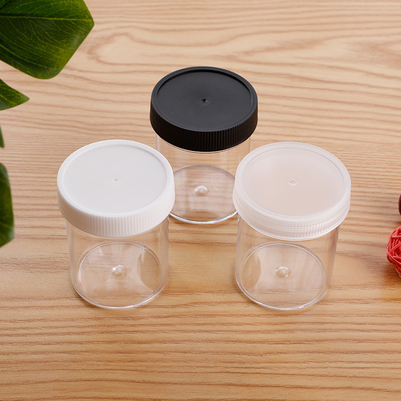 120ml Empty Plastic Wide Mouth Bottle Slime Storage Box Slime Transparent Pot with Slime Clay Foaming Adhesive 120g container