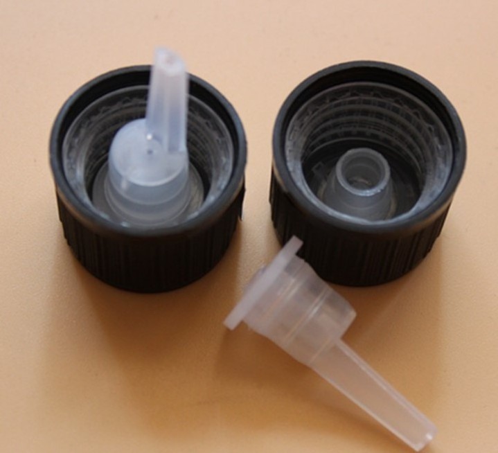 18mm Universal Top Cap With inner plug Plastic PP  Essential Oil Cover Leak Proof Screw Cap Lids Bottle Caps Closures Lid