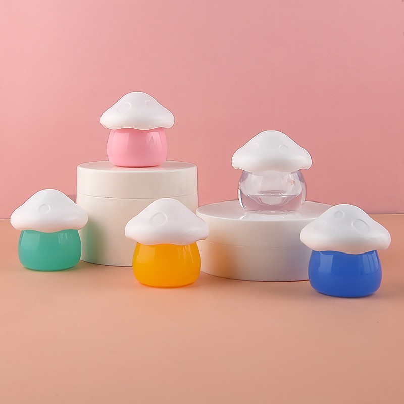 Multicolored 10g  mushroom shape pot mushroom box lip glaze box cream cream bottle face cream  cosmetics sub-box bottle