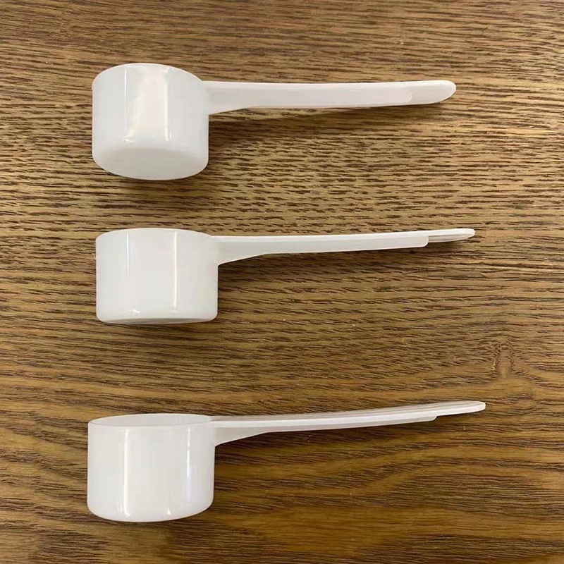 5g 10ml Disposable white transparent plastic measuring spoon powder scoop with flat bottom