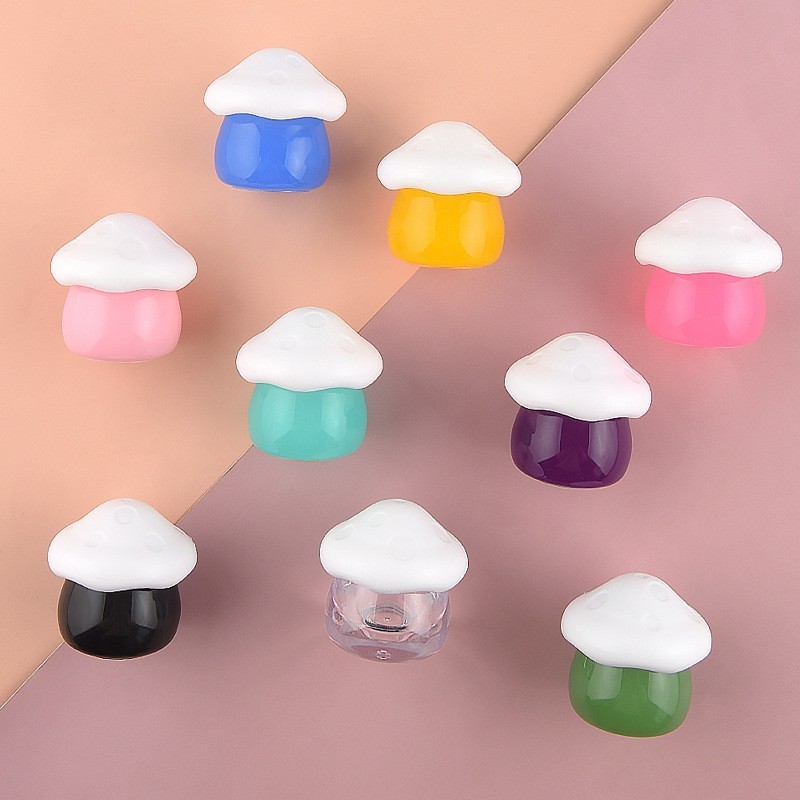 Multicolored 10g  mushroom shape pot mushroom box lip glaze box cream cream bottle face cream  cosmetics sub-box bottle