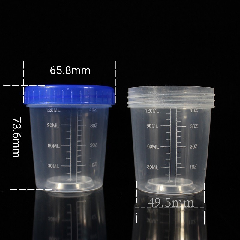 120ml measuring cup with scale bait cup transparent plastic pp experimental graduated measuring cup