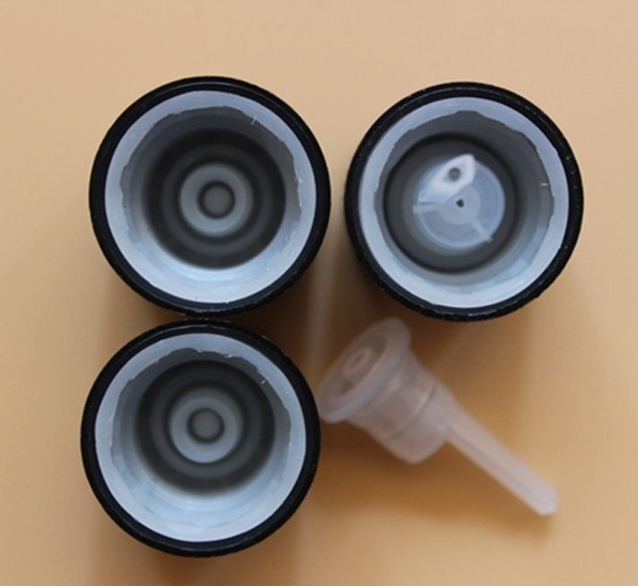 18mm Universal Top Cap With inner plug Plastic PP  Essential Oil Cover Leak Proof Screw Cap Lids Bottle Caps Closures Lid