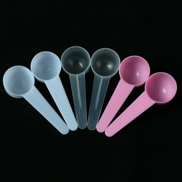 5g & 10ml plastic PP white pink transparent measuring powder spoon 10CC scoop