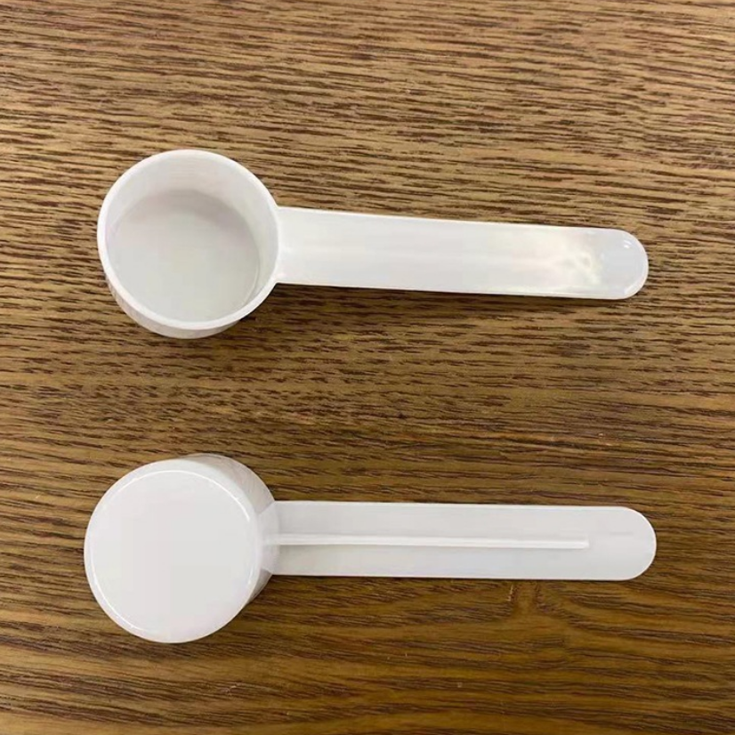 5g 10ml Disposable white transparent plastic measuring spoon powder scoop with flat bottom