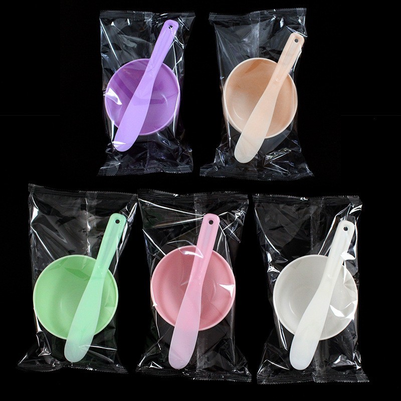 China factory silicone bowl with spatula measuring spoons with scale cream stirring sets beauty DIY cosmetics