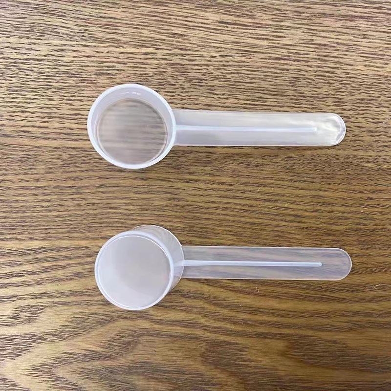 5g 10ml Disposable white transparent plastic measuring spoon powder scoop with flat bottom