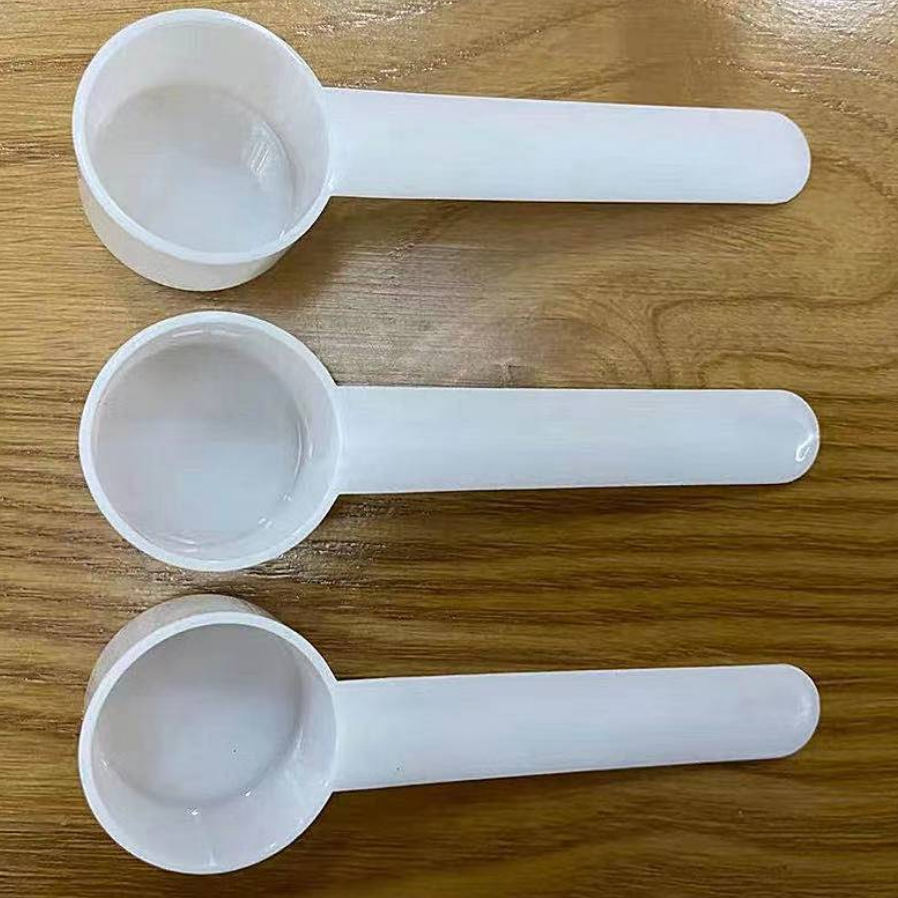 5g 10ml Disposable white transparent plastic measuring spoon powder scoop with flat bottom