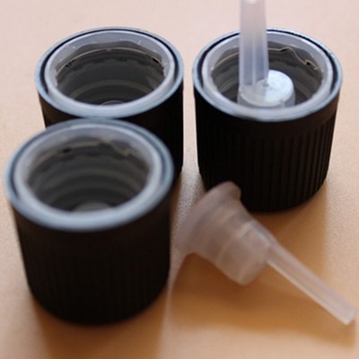 18mm Universal Top Cap With inner plug Plastic PP  Essential Oil Cover Leak Proof Screw Cap Lids Bottle Caps Closures Lid