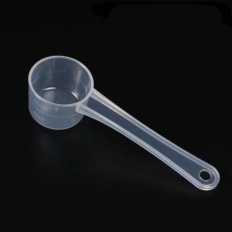 5g 10ml 10cc plastic measuring spoon with measuring marking flat bottom, good quality PP scoop with scale