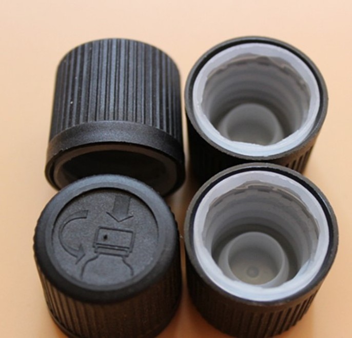 18mm Universal Top Cap With inner plug Plastic PP  Essential Oil Cover Leak Proof Screw Cap Lids Bottle Caps Closures Lid