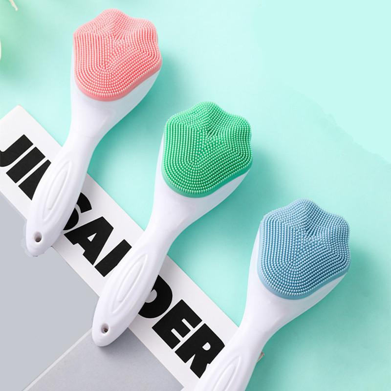 15.7cm Silicone face washing cleaning brush cat bear paw shape blackhead removal facial cleanser