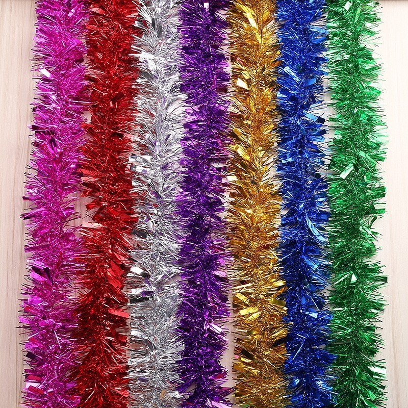 1.7m 1.8m 5 9cm Low Price Wholesale Christmas decorations tinsel Decorative Christmas Tinsel for Party Festive event color bars