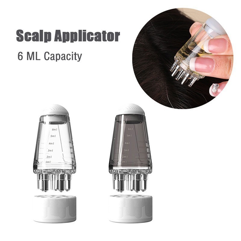 6ml scalp medication applicator for Hair Growth Hair Oil Applicator Scalp Applicator Bottle head essential oil ball massage comb