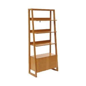 Modern Bookcase Furniture Bamboo With Natural Finish And Drawers Furniture