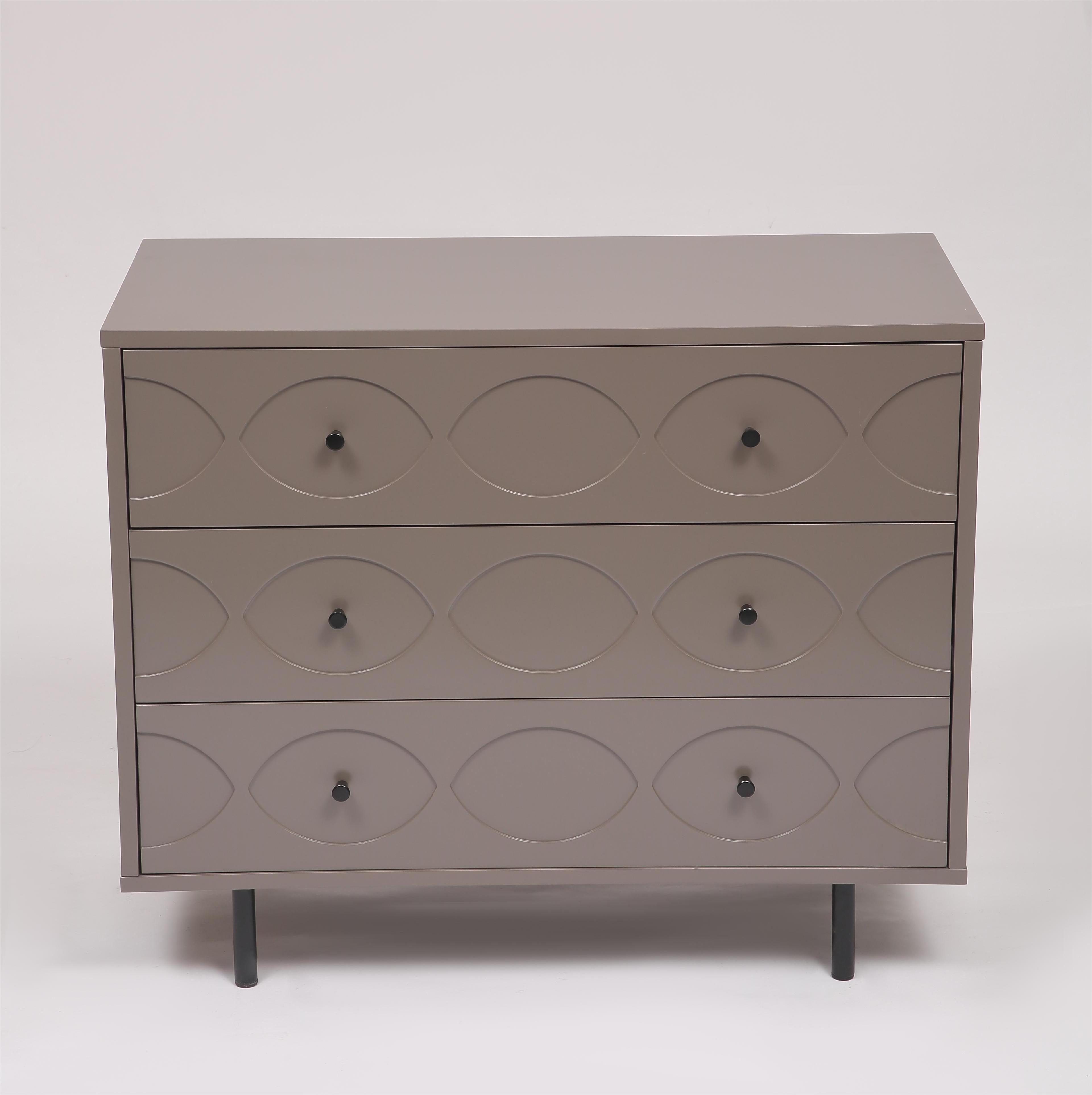 Modern Design Dresser 3-Drawer Wood Chest for Bedroom or Living Room Furniture for Small Spaces