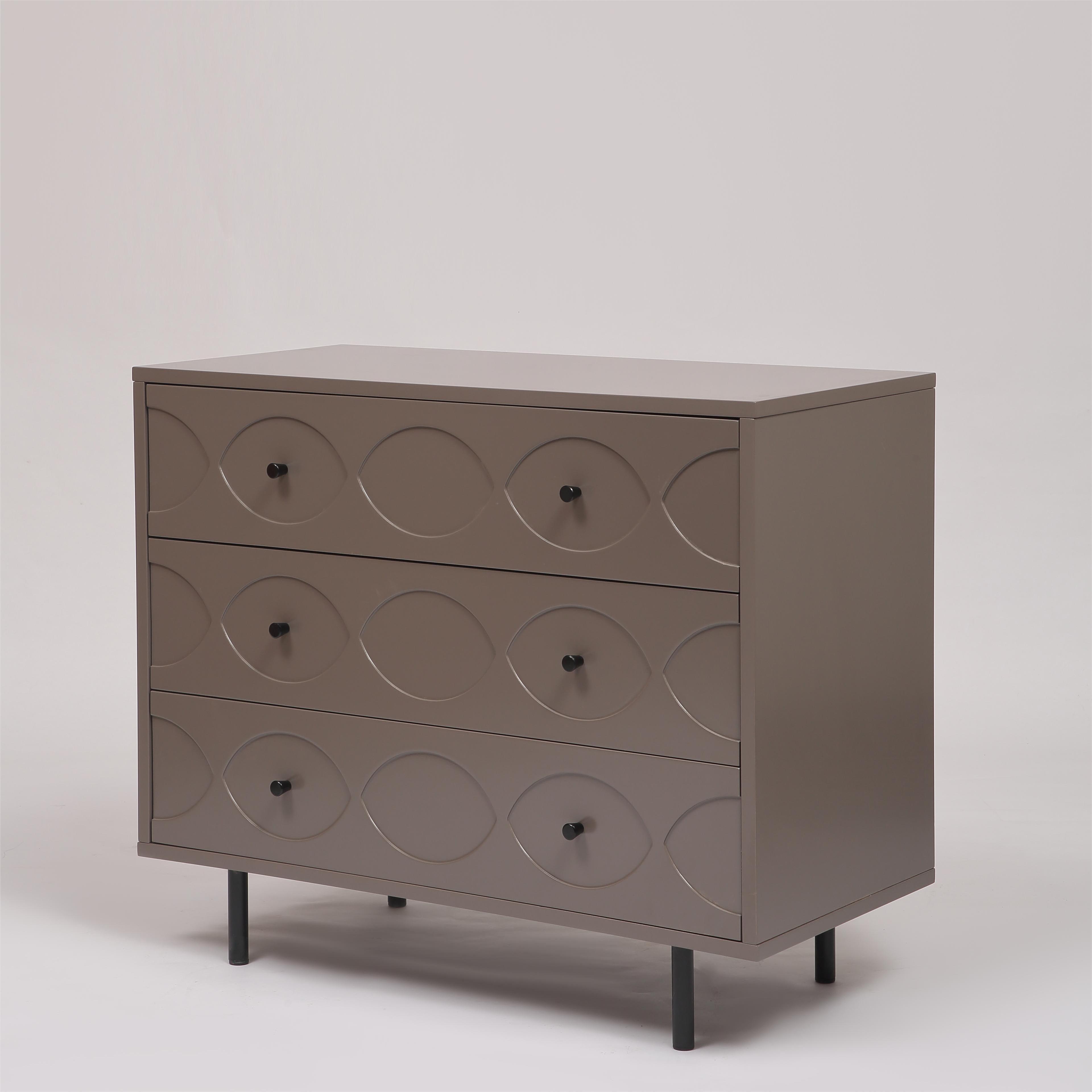 Modern Design Dresser 3-Drawer Wood Chest for Bedroom or Living Room Furniture for Small Spaces