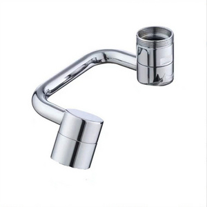 1080 New Copper Electroplating Splash Guard Universal Rotation Anti-splash Spout Bathroom Wash Rotary Faucet Robot Arm Extender