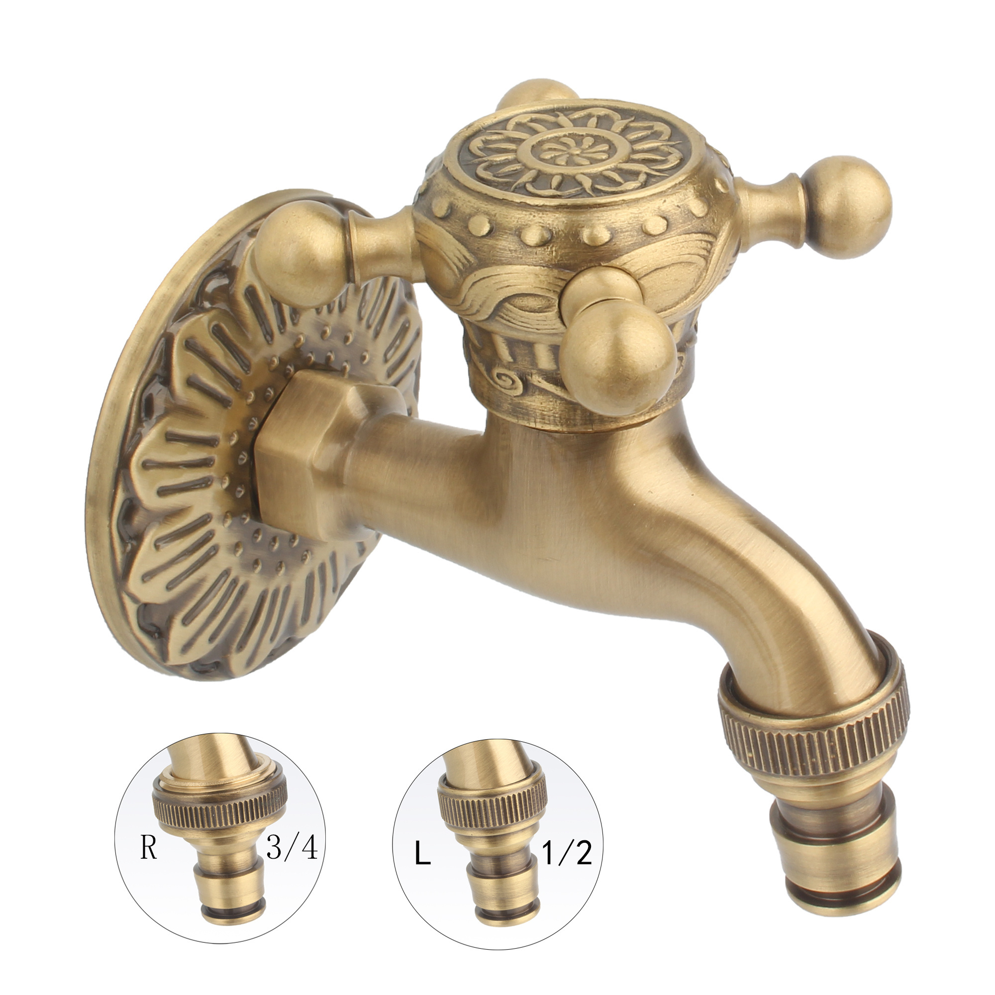 High Quality Garden 1/2 inch Bib Tap Bib Cock and Lever Handle Ball Bibcock with iron lever handle Water Tap