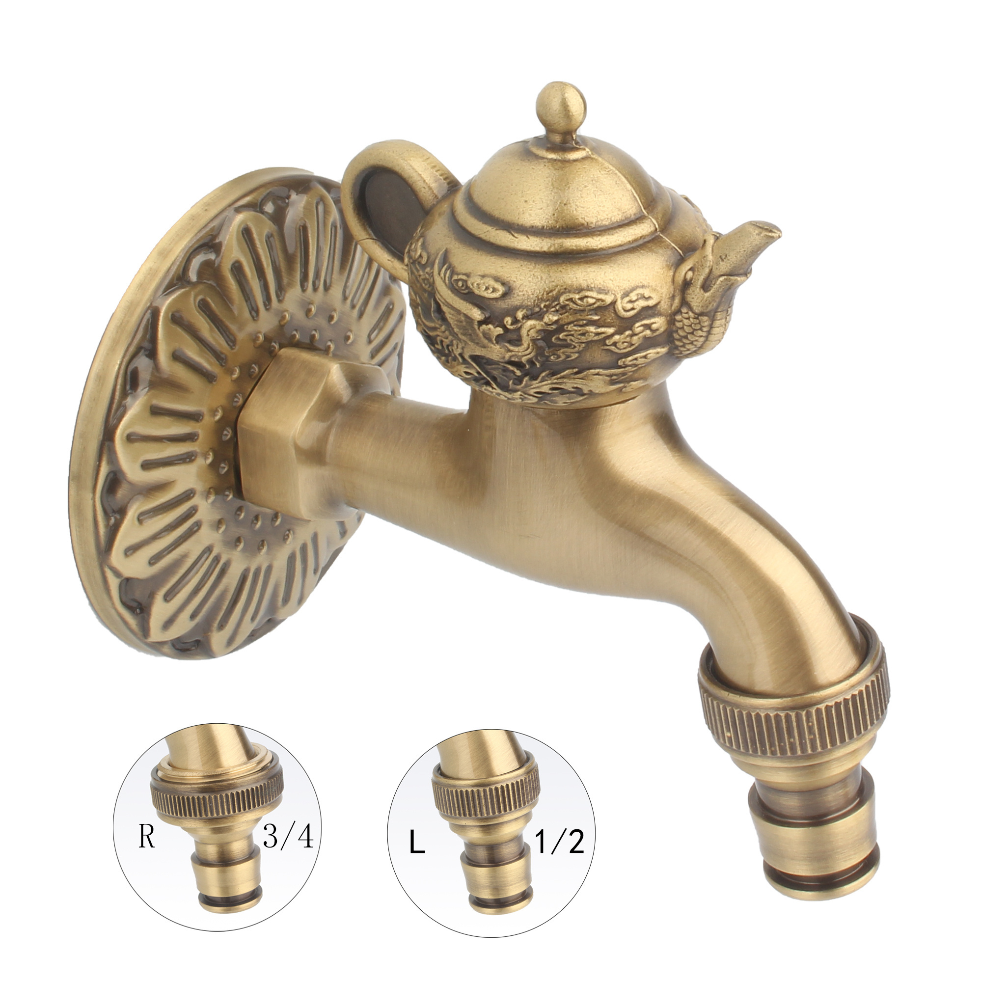 High Quality Garden 1/2 inch Bib Tap Bib Cock and Lever Handle Ball Bibcock with iron lever handle Water Tap