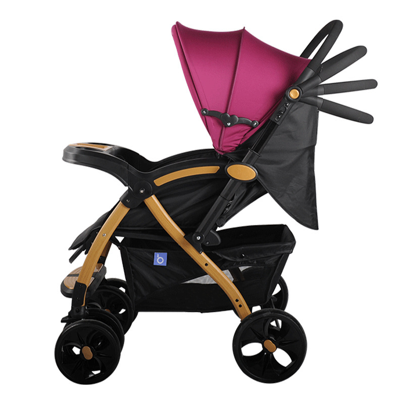 Multi functional baby stroller High landscape basket stroller Two way portable folding car set OEM baby cart