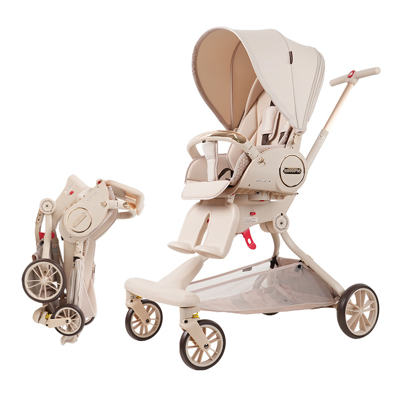 New Baby Stroller Can Sit and Lie Light Baby Stroller Walking Baby Stroller Folding High Landscape Umbrella Car Outdoor Travel